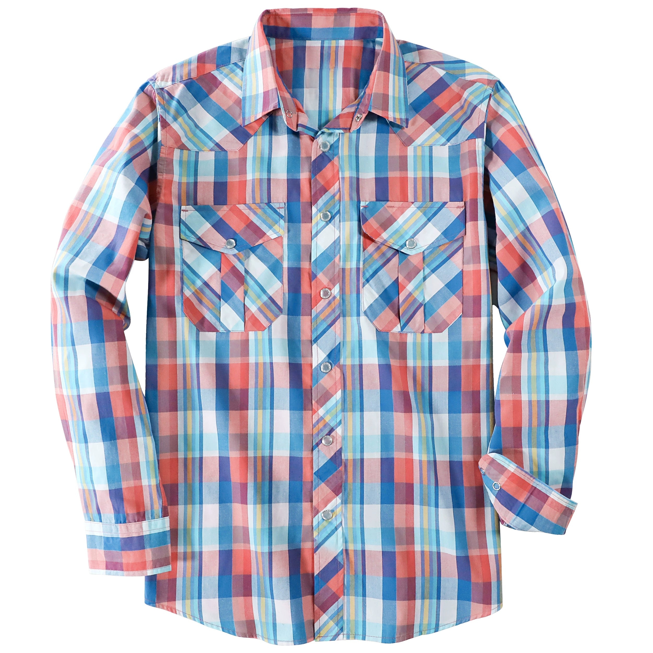Men's Western Plaid Shirt – Lightweight Vintage Cowboy Shirt  