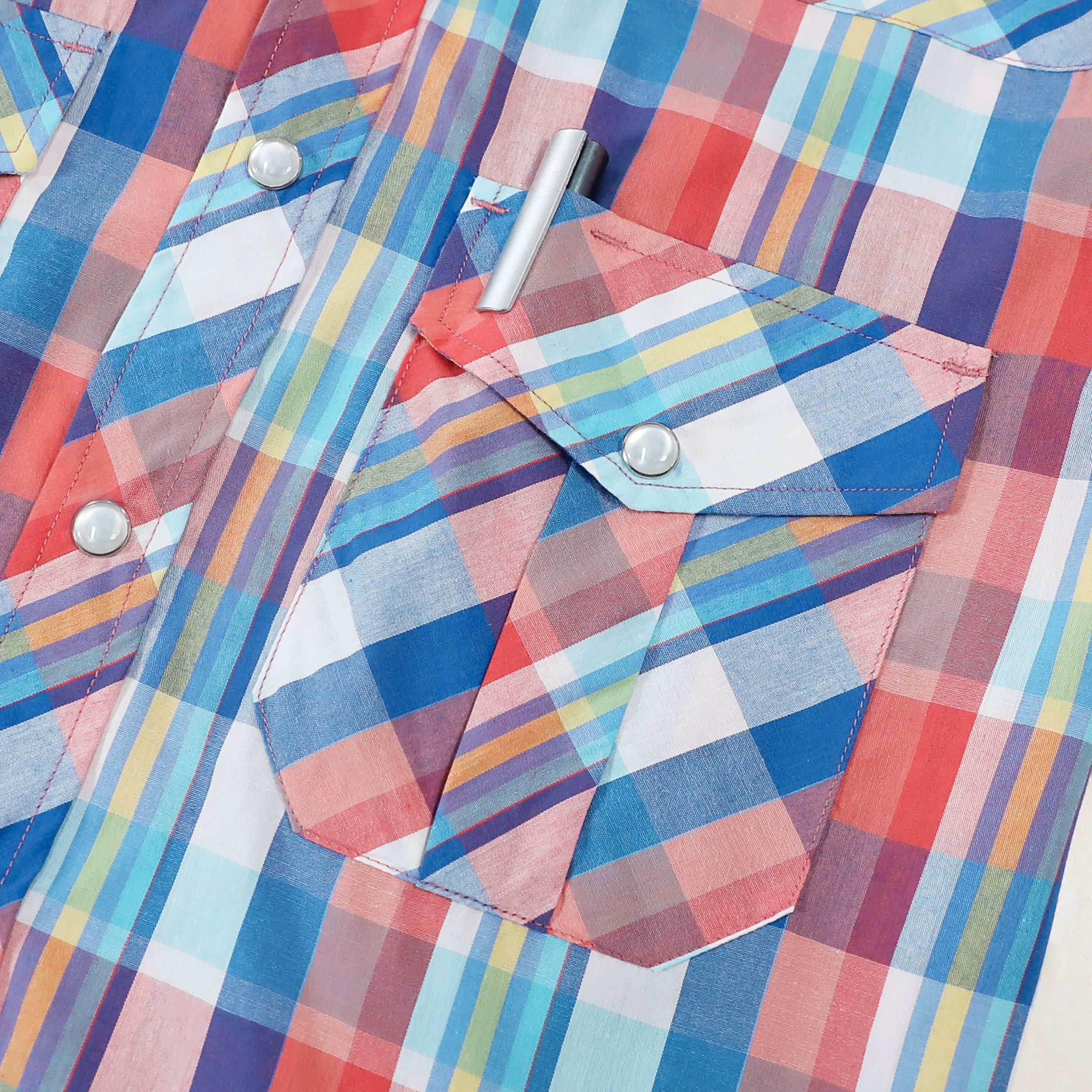 Men's Western Plaid Shirt – Lightweight Vintage Cowboy Shirt  
