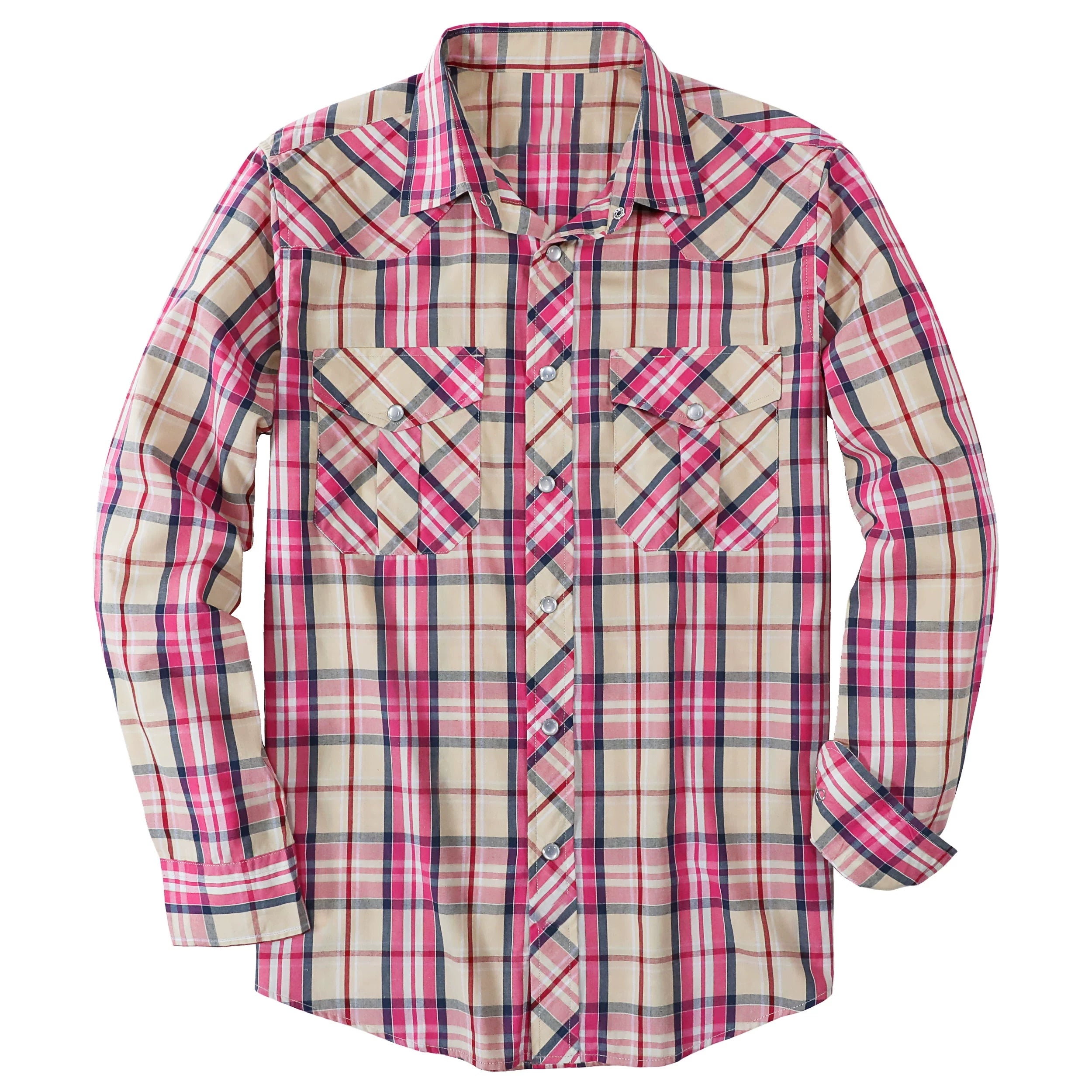 Men's Western Plaid Shirt – Lightweight Vintage Cowboy Shirt  