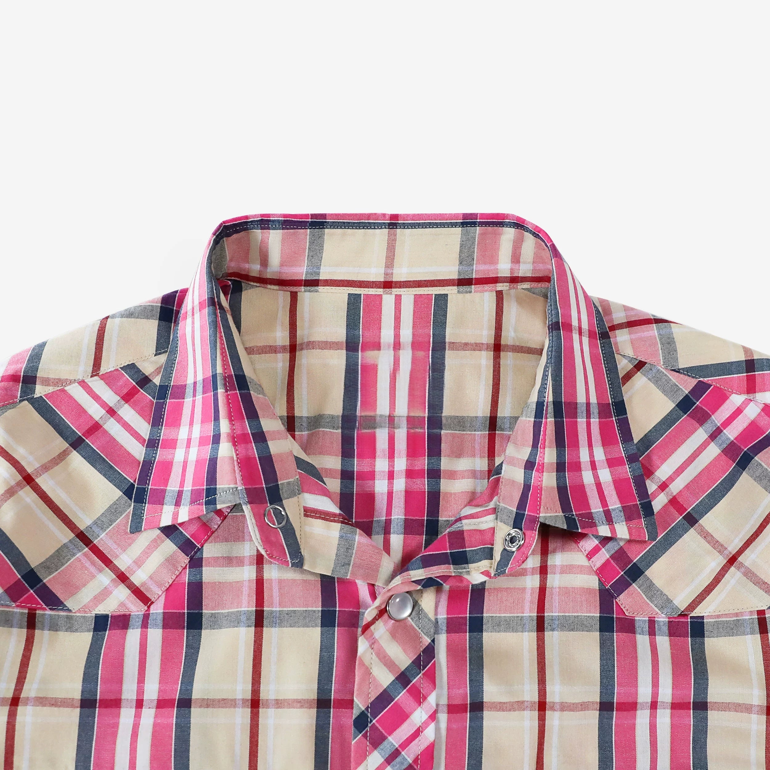 Men's Western Plaid Shirt – Lightweight Vintage Cowboy Shirt  
