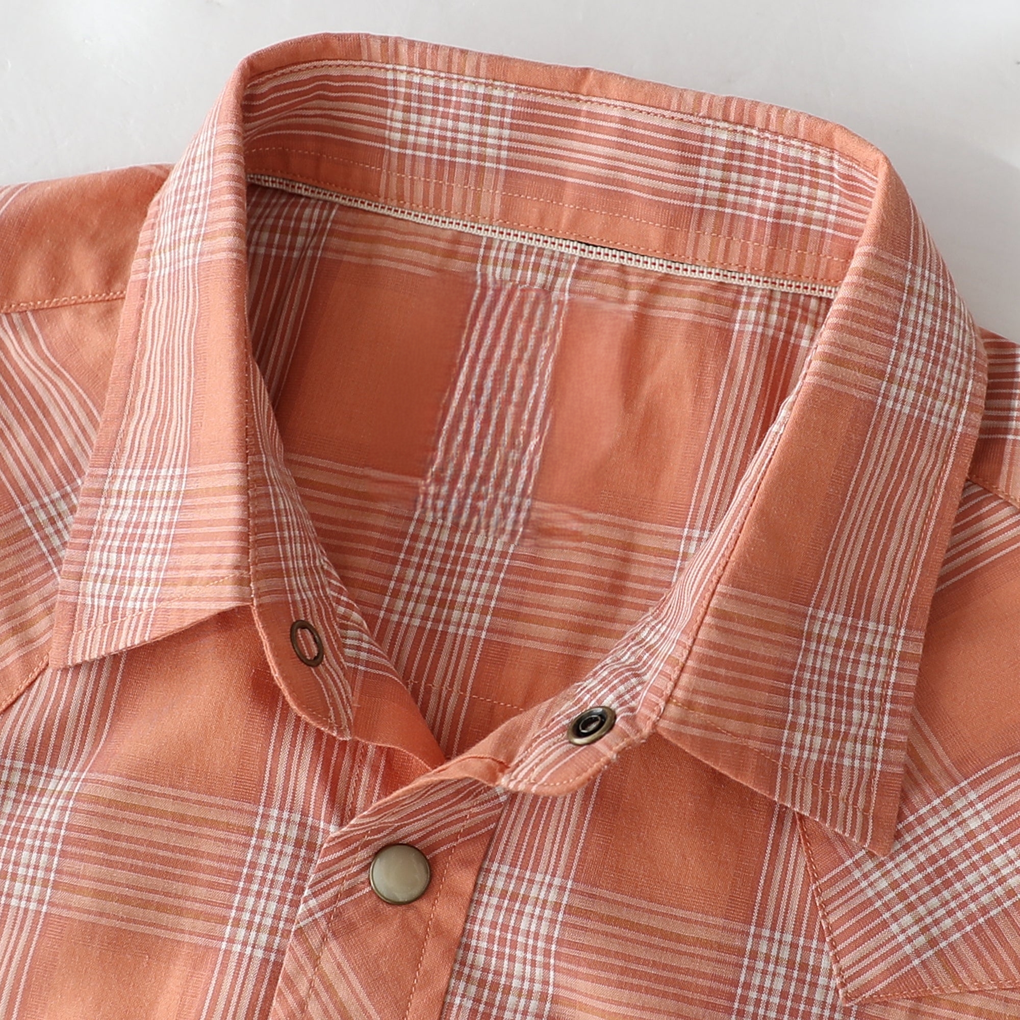 Women's Western Plaid Shirt – Lightweight Vintage Cowboy Shirt
