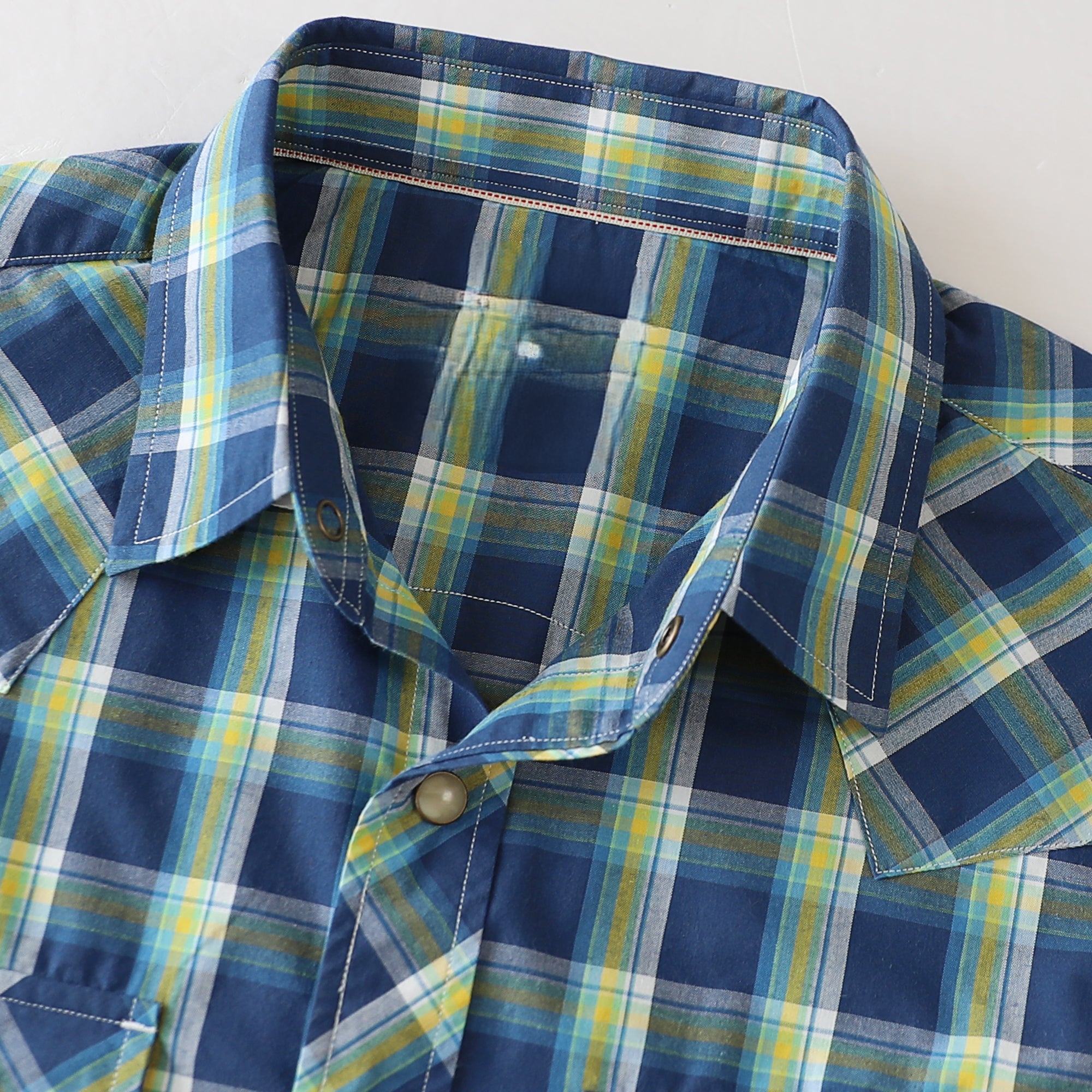 Women's Western Plaid Shirt – Lightweight Vintage Cowboy Shirt