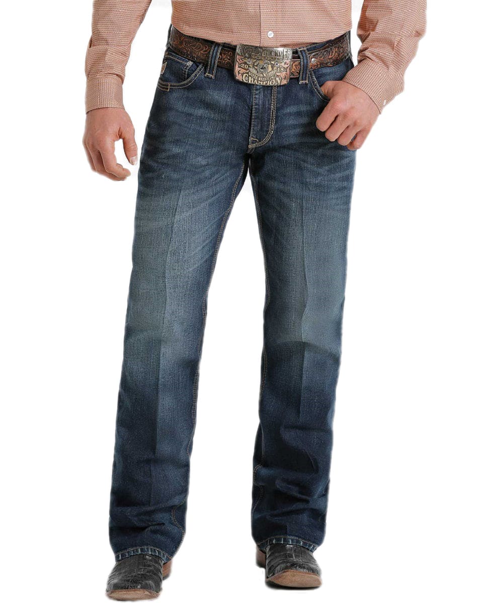 Mens Relaxed Fit Mid Rise Boot Cut Jeans  