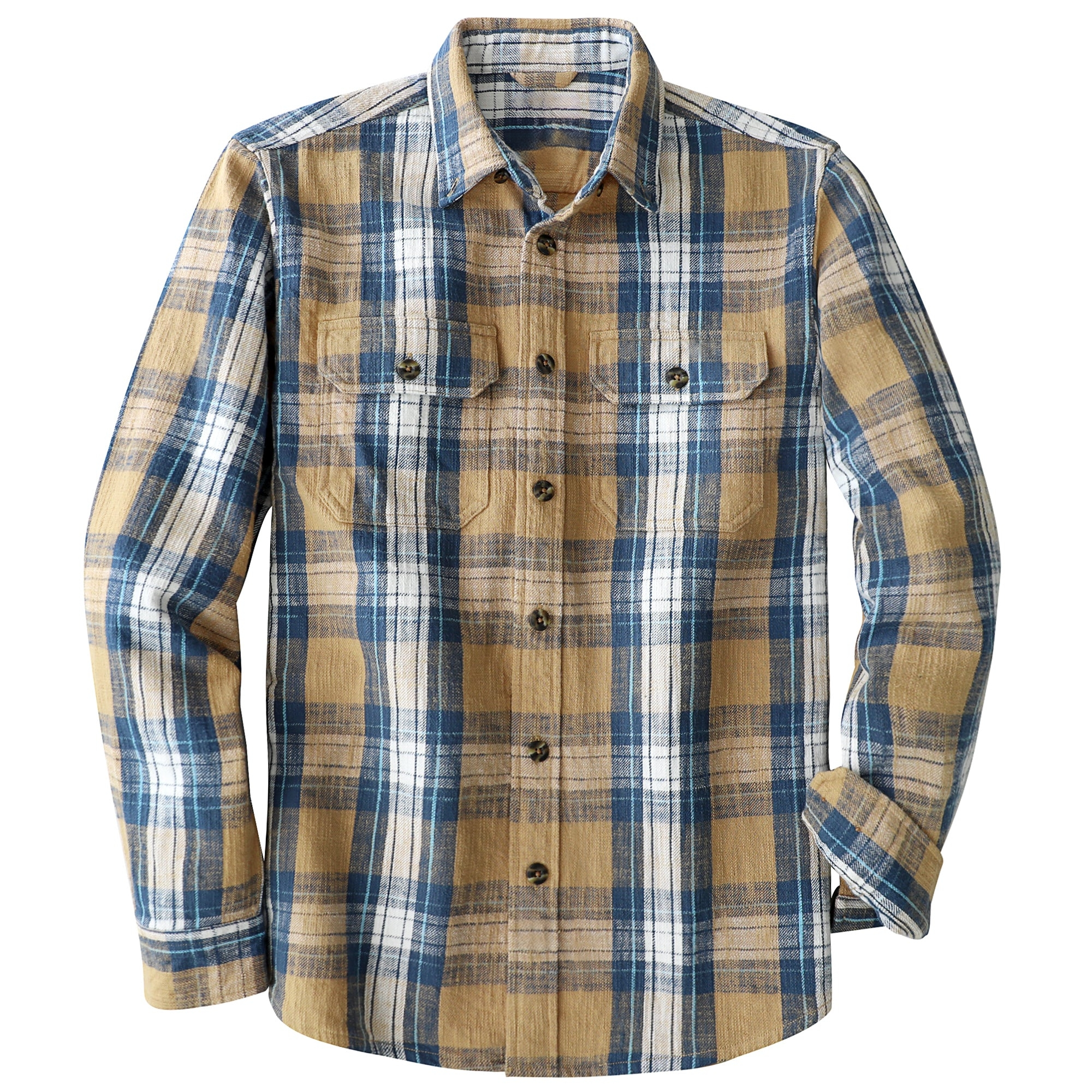 Men's Western Plaid Shirt – Lightweight Vintage Cowboy Shirt  