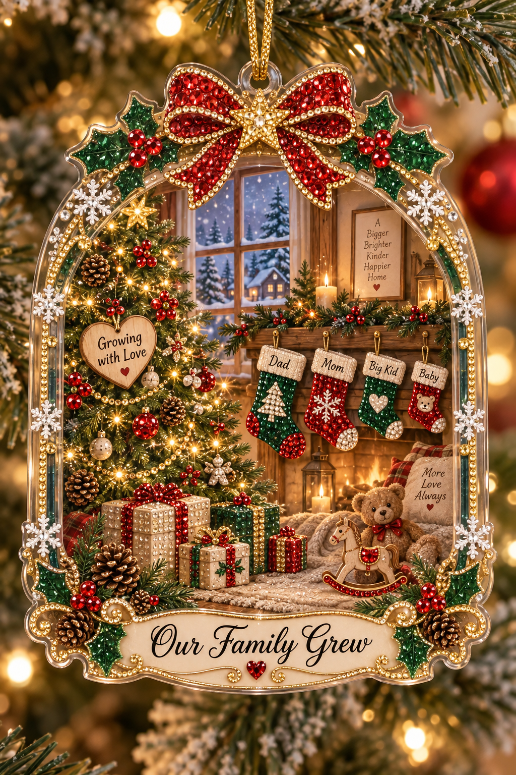 Our Family Grew ornament