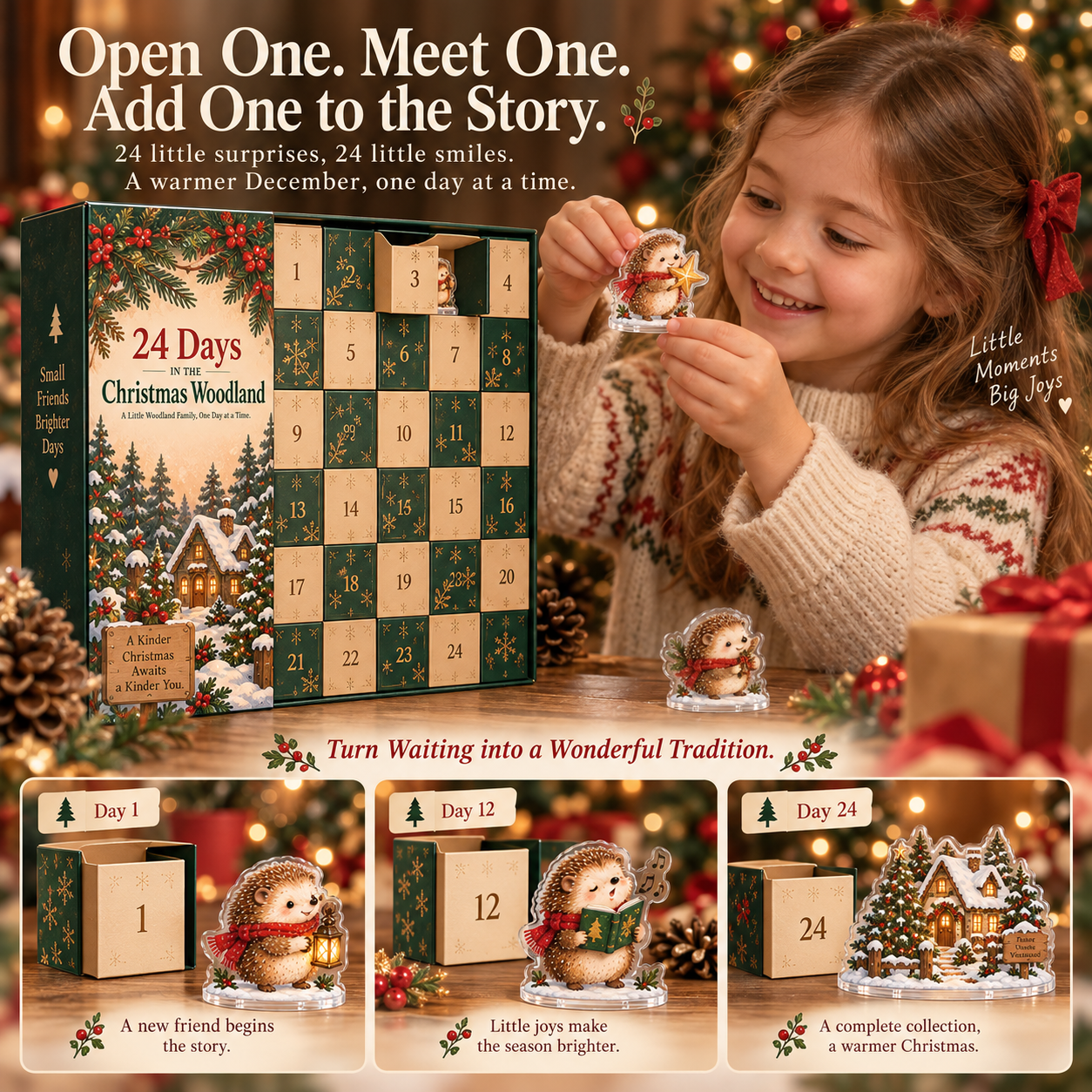 Open one Christmas Woodland surprise every day