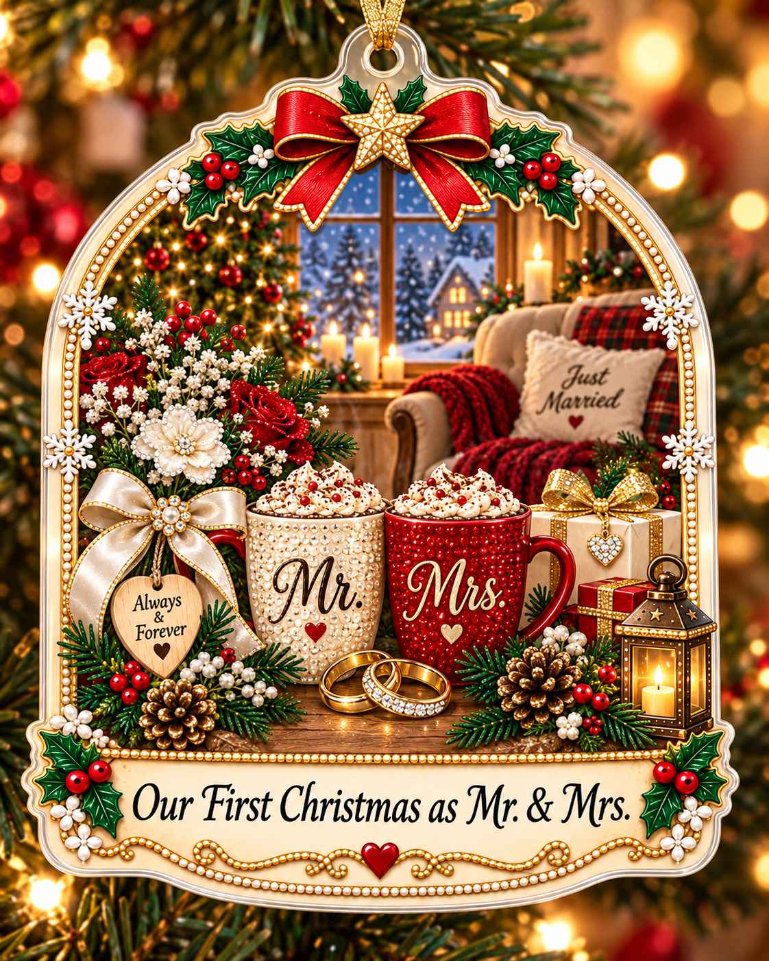 Our First Christmas as Mr. and Mrs. ornament