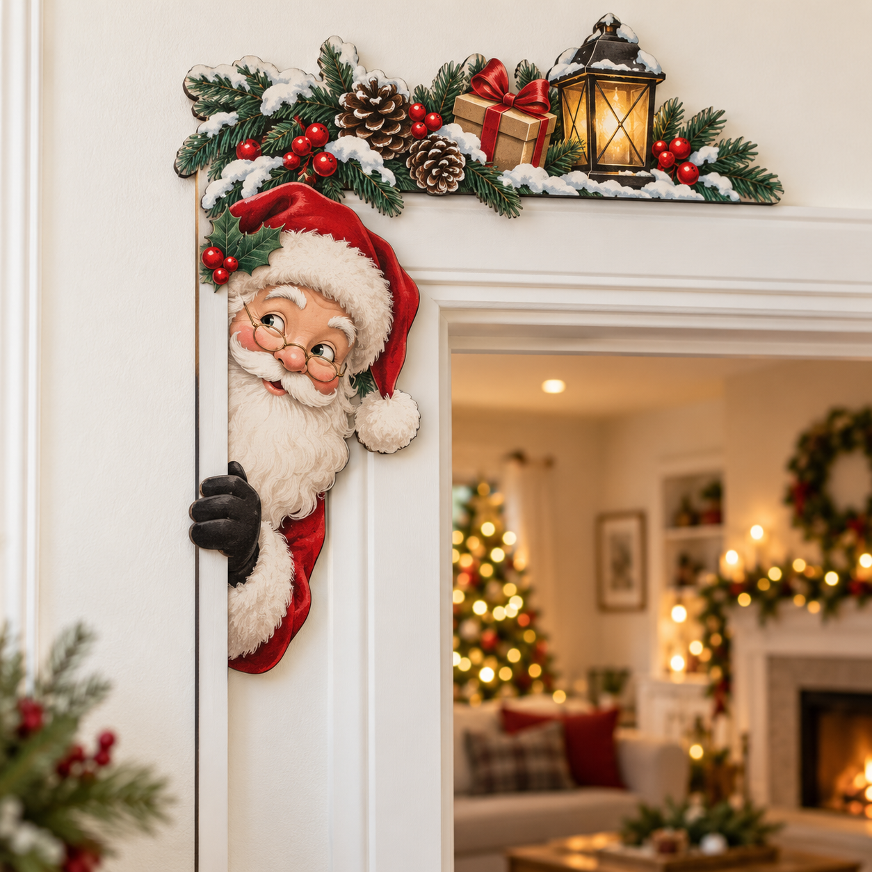 Santa Caught You doorway decor