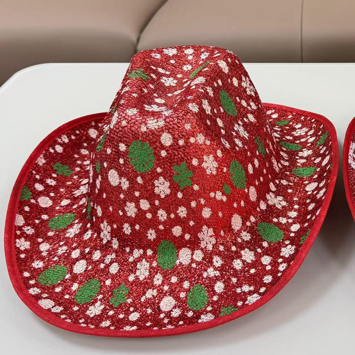 Christmas Cowboy Hat – Festive Western Holiday Party Hat