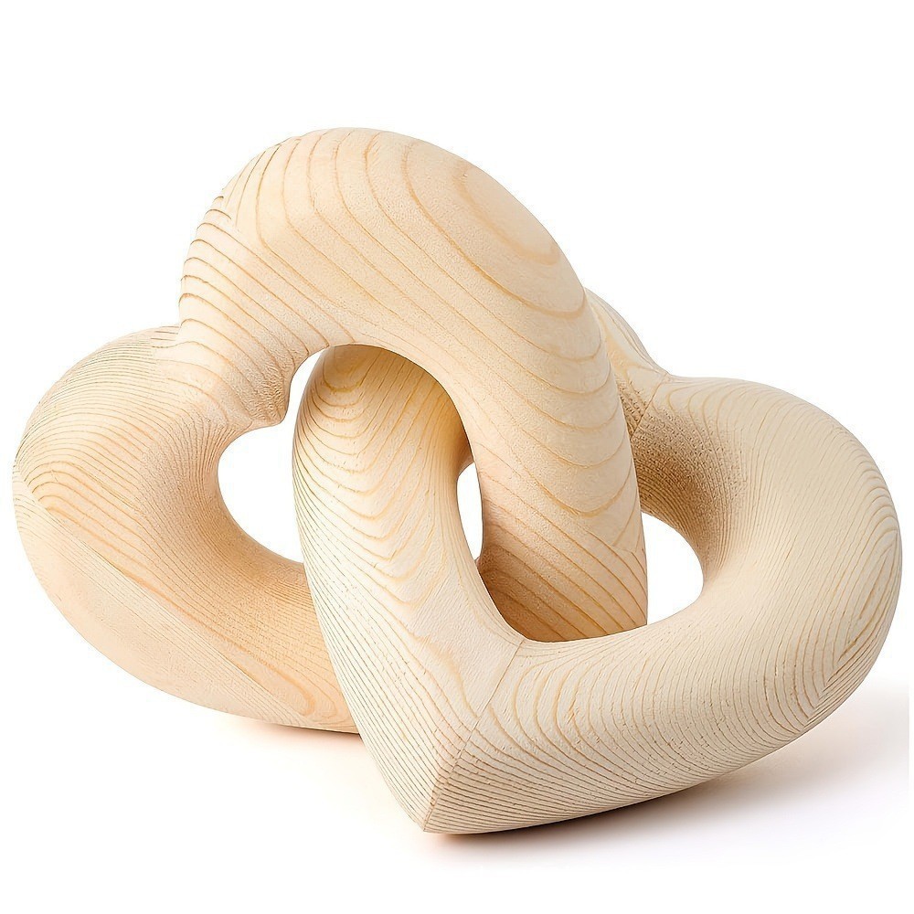 Abstract Wooden Knot Sculpture – Modern Minimalist Home Décor