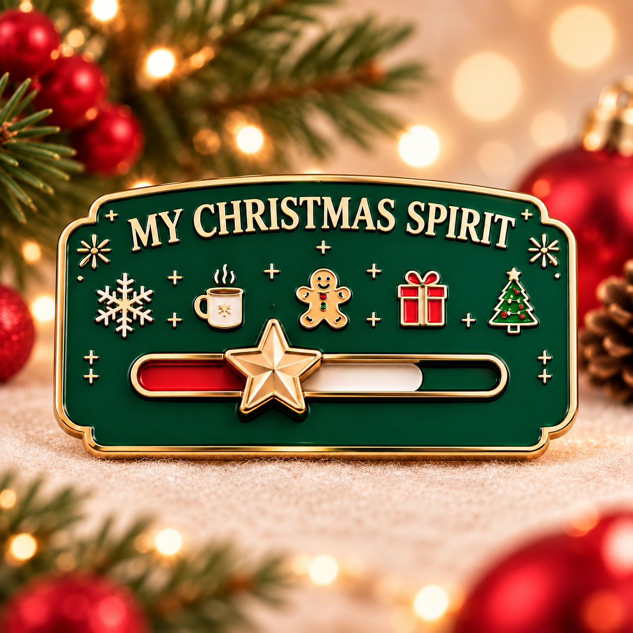 My Christmas Spirit interactive slider pin