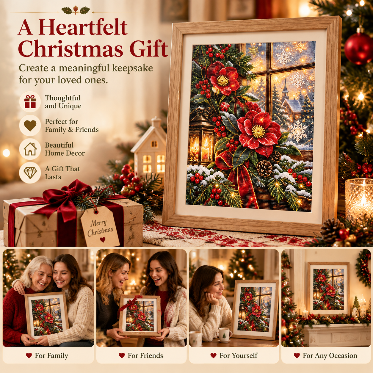 Christmas Rose Window size