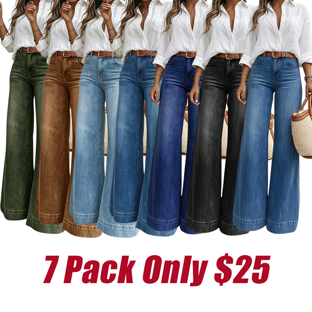 Women's High Waist Loose Jeans, Blue