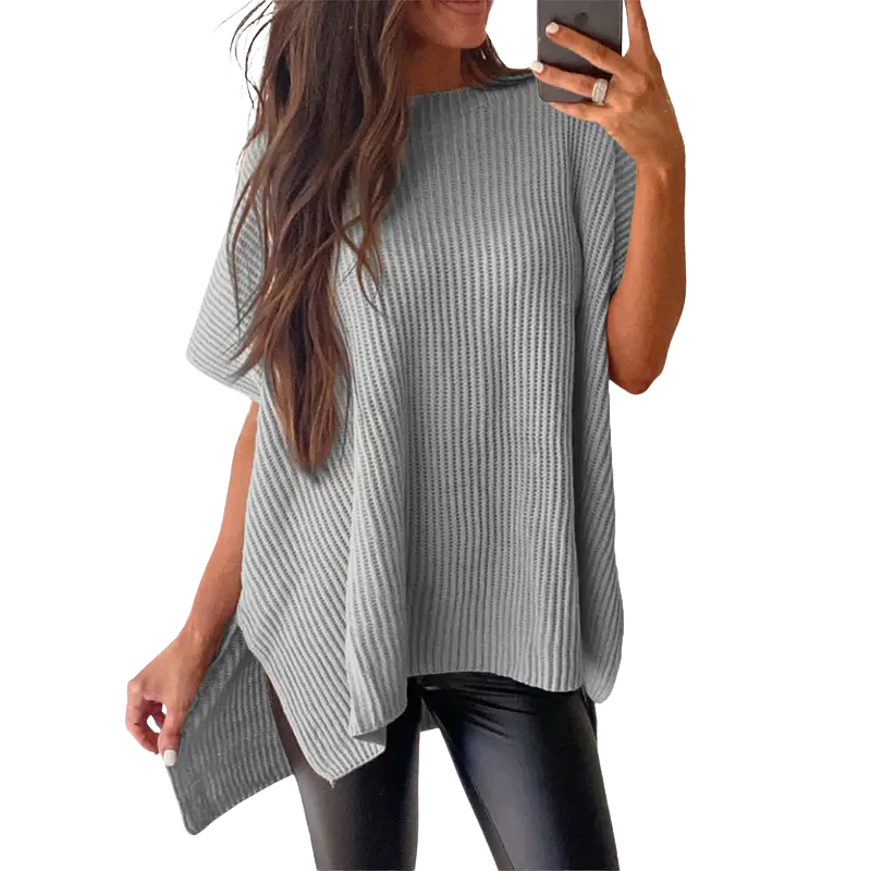 Women’s Solid Knit Puff Sleeve Sweater