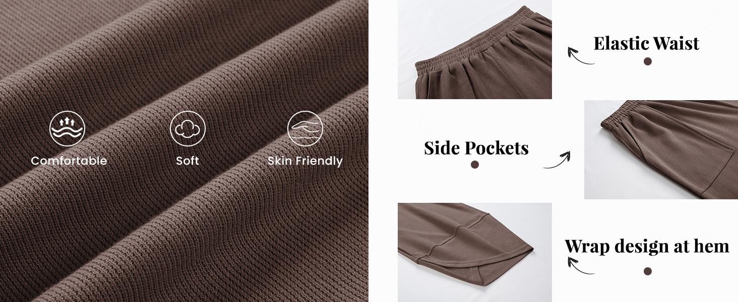 SCUSTY New Colors Added Womens Baggy Wide Leg Pants Casual Loose Elastic Waisted Palazzo Harem Pants with Pockets Summervibes