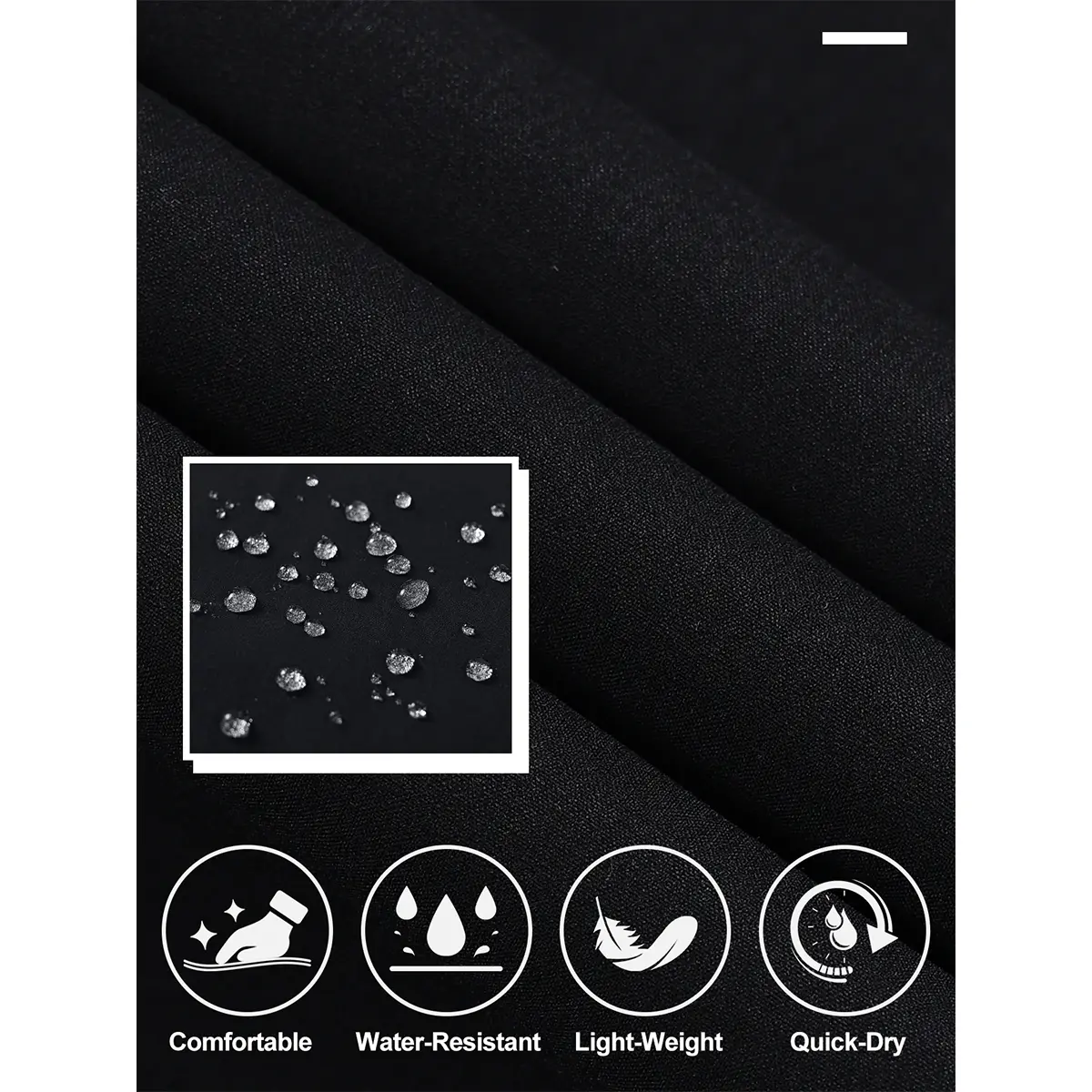 Men's Lightweight Golf Pants 30/32/34 Inch Inseam Breathable Quick Dry Work Trousers