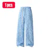 Leopard Print Casual Trousers with Side Pockets