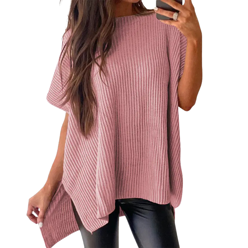 Women’s Solid Knit Puff Sleeve Sweater
