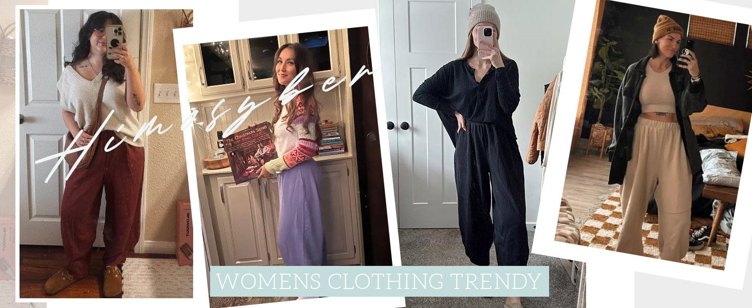SCUSTY New Colors Added Womens Baggy Wide Leg Pants Casual Loose Elastic Waisted Palazzo Harem Pants with Pockets Summervibes
