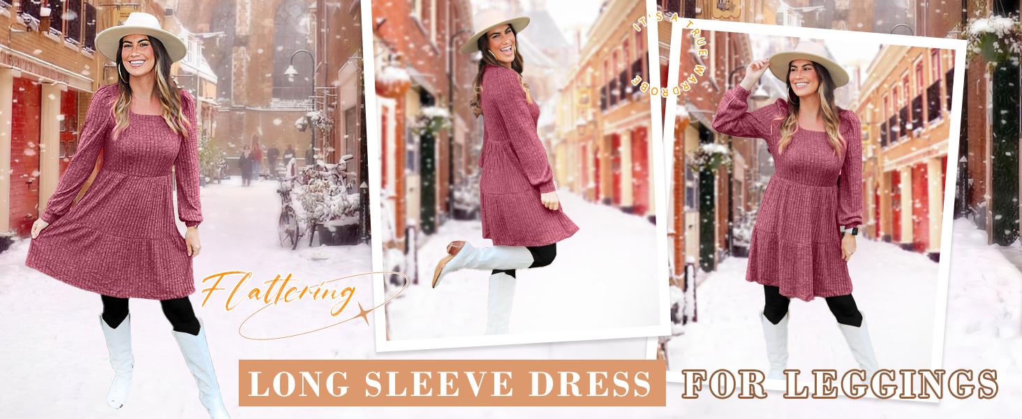 Sweater dress styling ideas