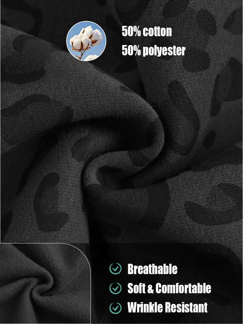 Men’s leopard-print casual trousers with side pockets, lightweight and breathable soft fabric, loose comfortable casual sweatpants, ideal for daily wear and all-year running Men’s leopard-print casual trousers with side pockets, lightweight and breathable soft fabric, loose comfortable casual sweatpants, ideal for daily wear and all-year running