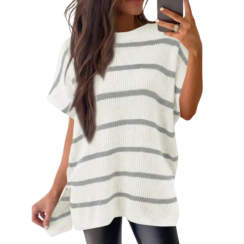 Women’s Solid Knit Puff Sleeve Sweater
