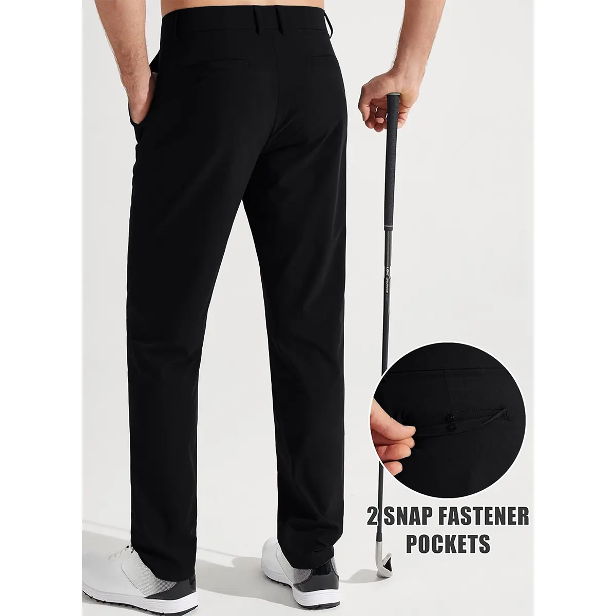 Men's Lightweight Golf Pants 30/32/34 Inch Inseam Breathable Quick Dry Work Trousers