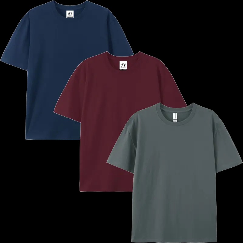 Men's Oversized 230GSM 100% Cotton Classic T-Shirts,  Heavyweight Plain Menswear Tops