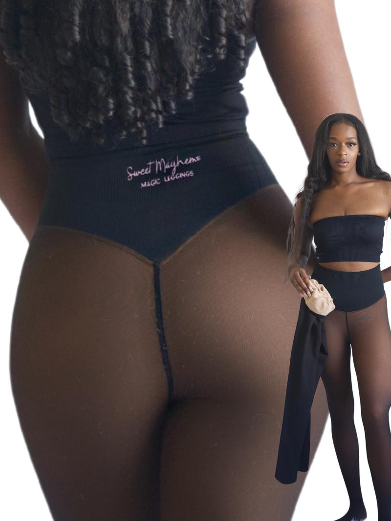 Women's Official Magic Fleece Lined Tights - High Waist, Plus Size Chic Cute Women's Fashion Clothes