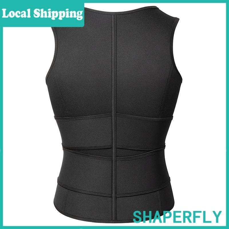 Men Body Shaper Waist Trainer Vest Sauna Sweat Vest Compression Undershirt Shapewear Workout Tank Tops Corset Sports Breathable Outfits