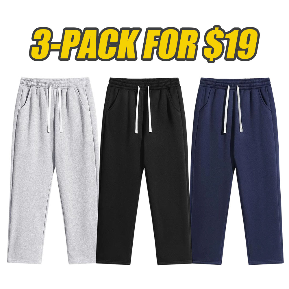 Men's Regular Fit Solid Color Jogger Pants