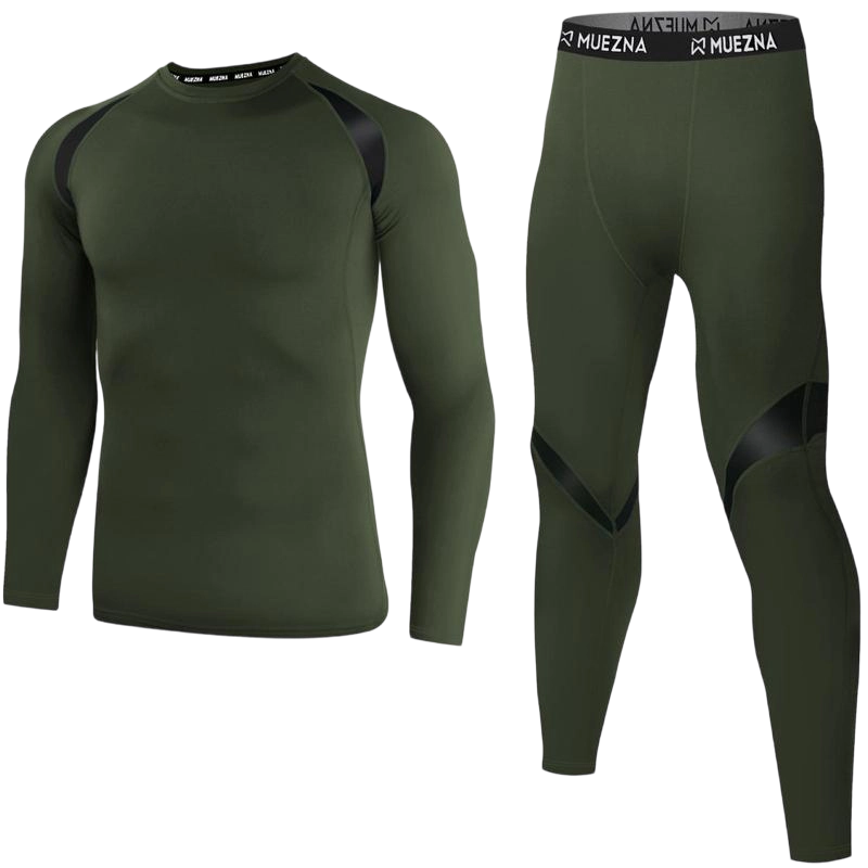 Men's Warmth-Preserving Jacket and Underwear Set - Underpants, Overalls, Long Pants - Base Layer Warmth-Resistant Fur Liner
