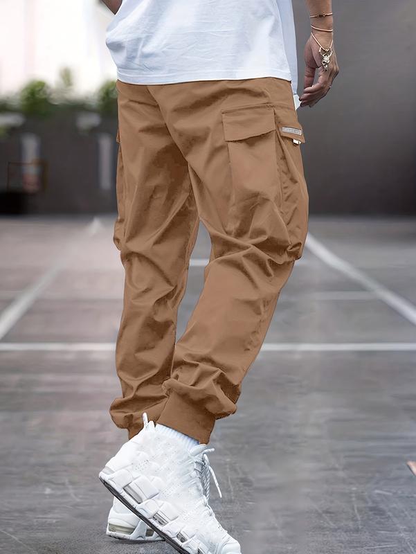 Men's Work Pants Trendy Cargo Pants with Large Pockets Jogger Pants Versatile Loose Casual Sports Pants