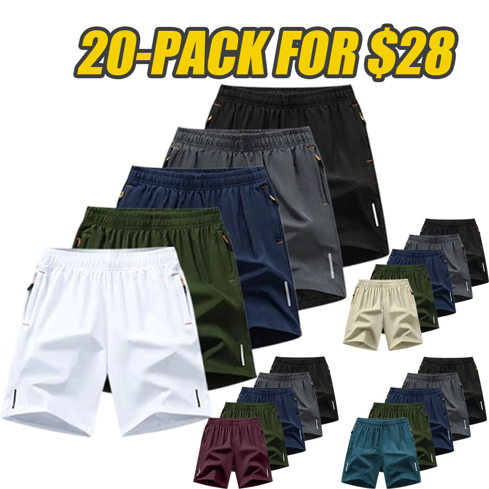 Men's 10-Pack Quick-Dry Athletic Shorts