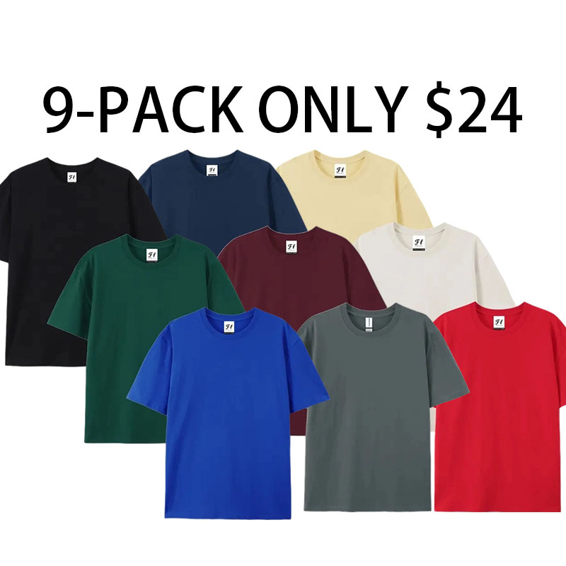 Men's Oversized 230GSM 100% Cotton Classic T-Shirts,  Heavyweight Plain Menswear Tops
