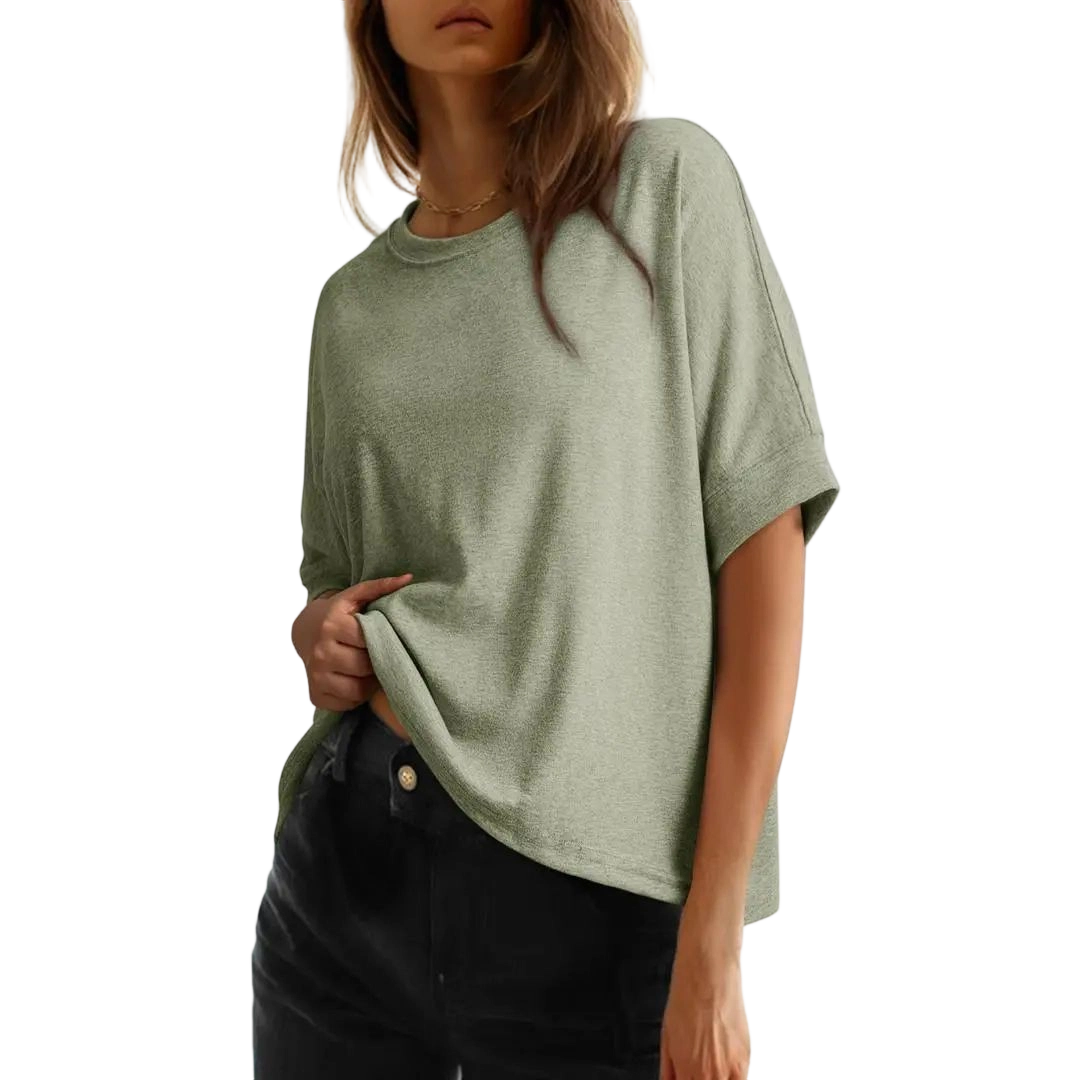Women's Tops for Women 2026 Loose Oversized Basic Tee Comfortable Soft Fabric Flattering Fit - Womenswear