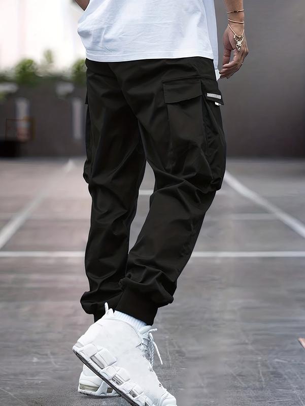 Men's Work Pants Trendy Cargo Pants with Large Pockets Jogger Pants Versatile Loose Casual Sports Pants