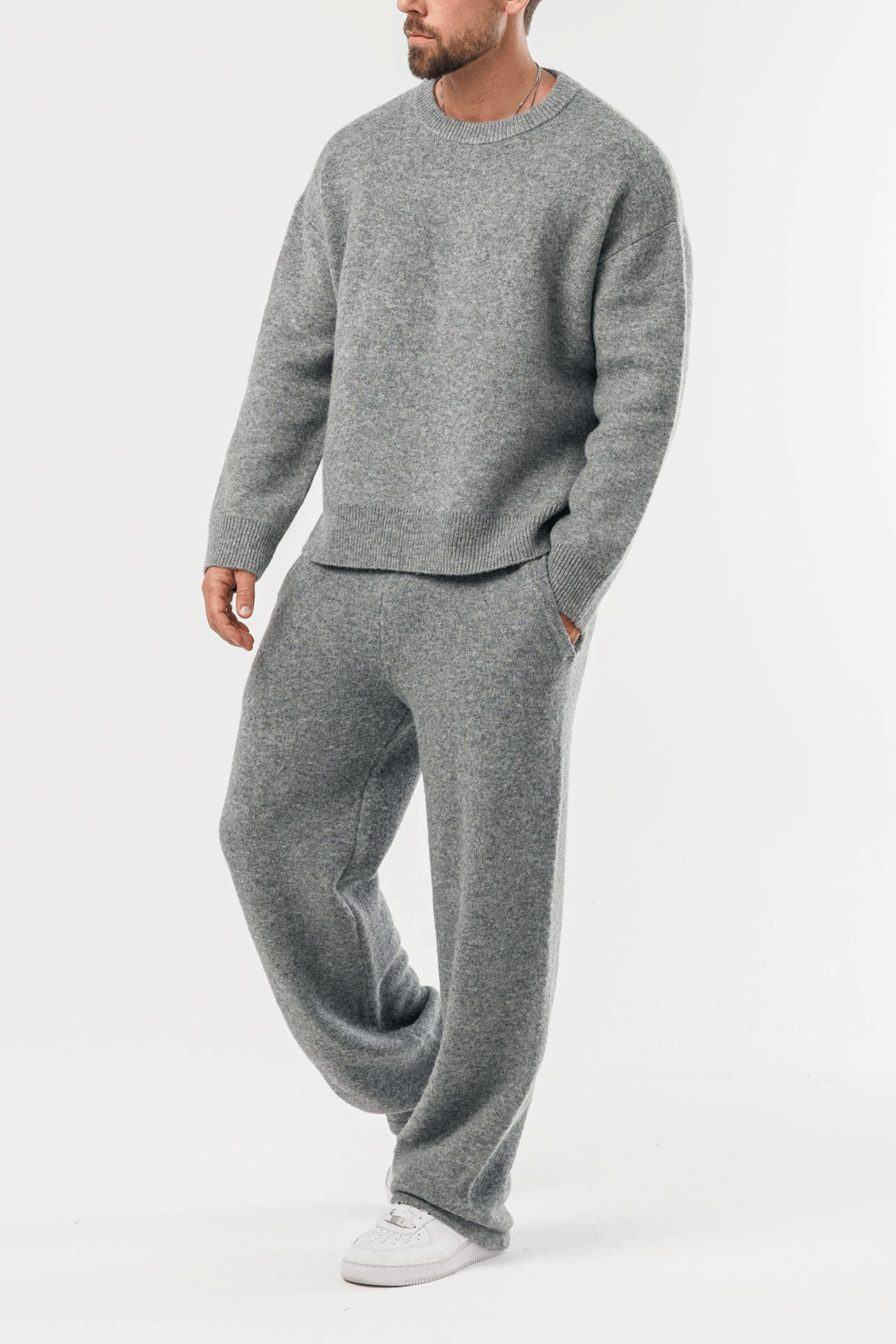 Men’s Classic Knit Sweater Set – Everyday Comfort Outfit