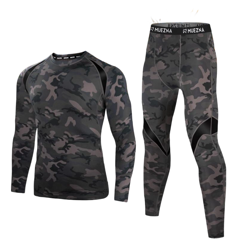 Men's Warmth-Preserving Jacket and Underwear Set - Underpants, Overalls, Long Pants - Base Layer Warmth-Resistant Fur Liner