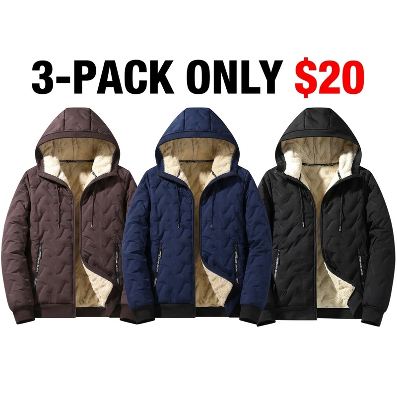Unisex Windproof Waterproof Winter Jacket – Heavyweight Insulated Hooded Coat with Safety Pocket
