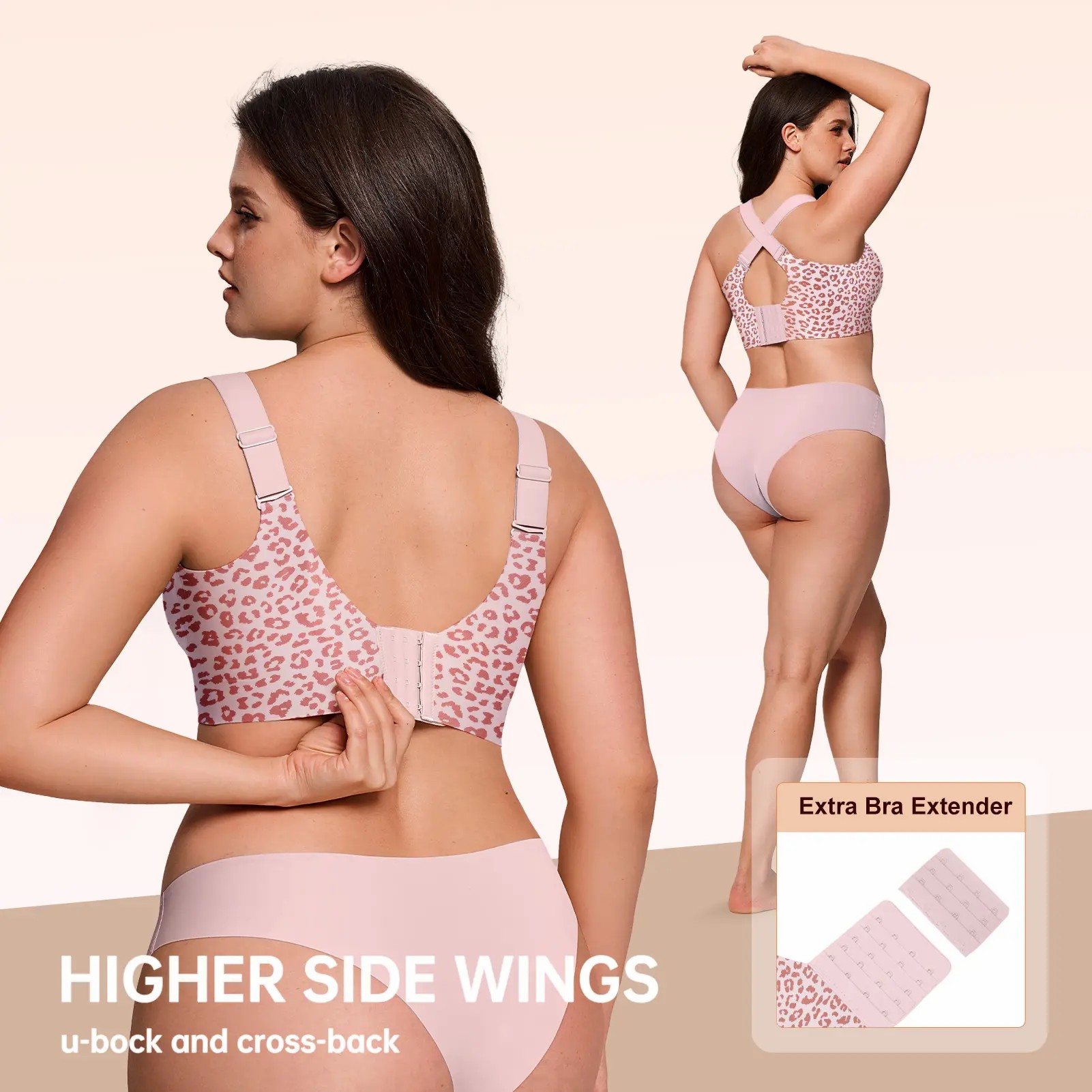⏳LAST DAY SALE 50% OFF💕Womens Comfortable Wireless Bralettes Seamless Deep V Everyday Bra1