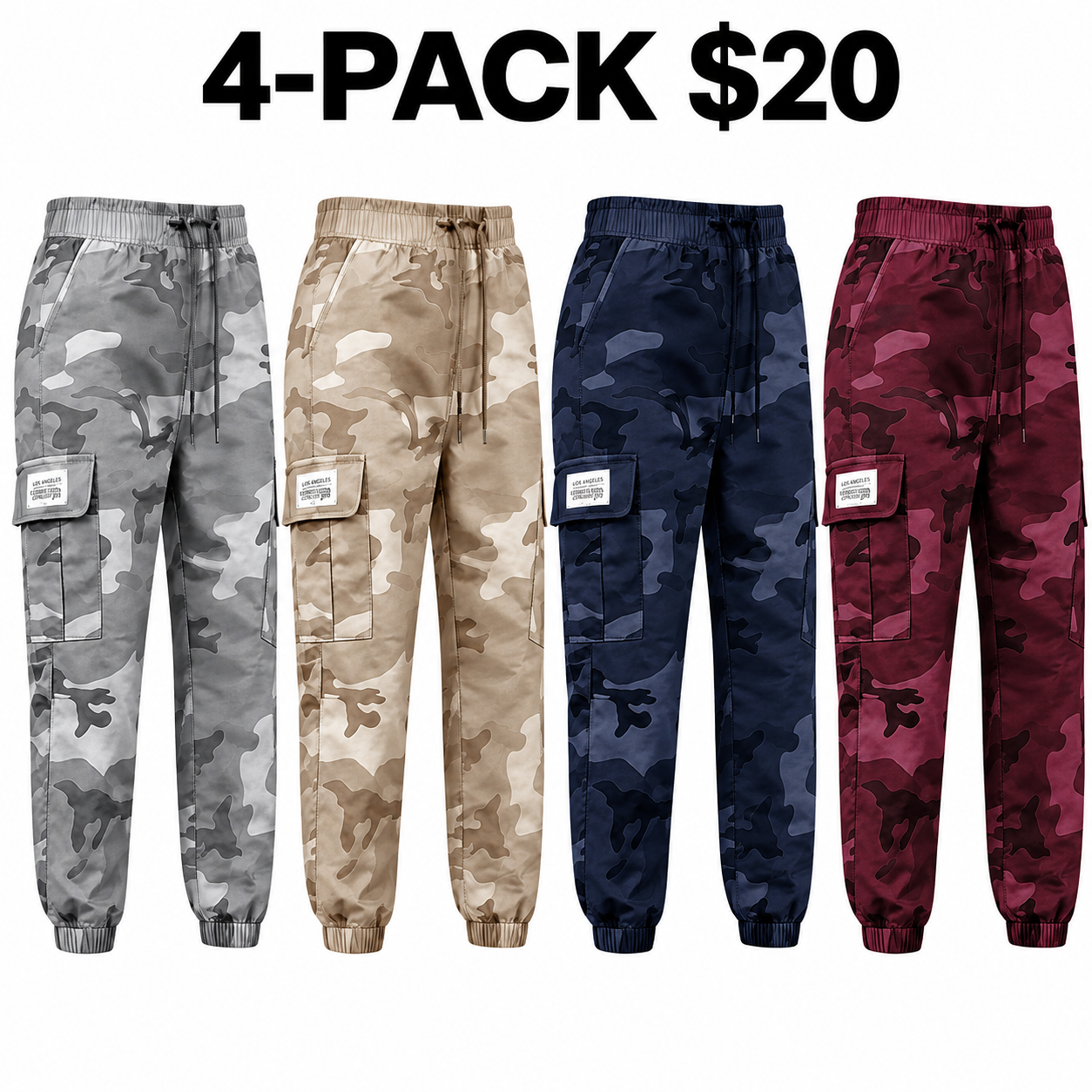 Unisex Loose-Fit Tactical Camo Jogger Pants