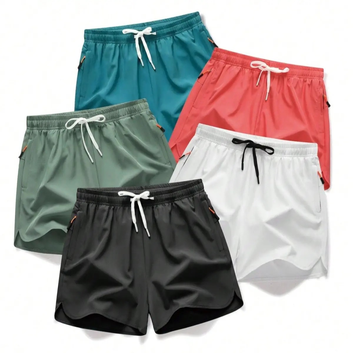 5-PACK ONLY $20 | Men's Summer Quick-Dry Breathable Beach Shorts with Zipper Pockets