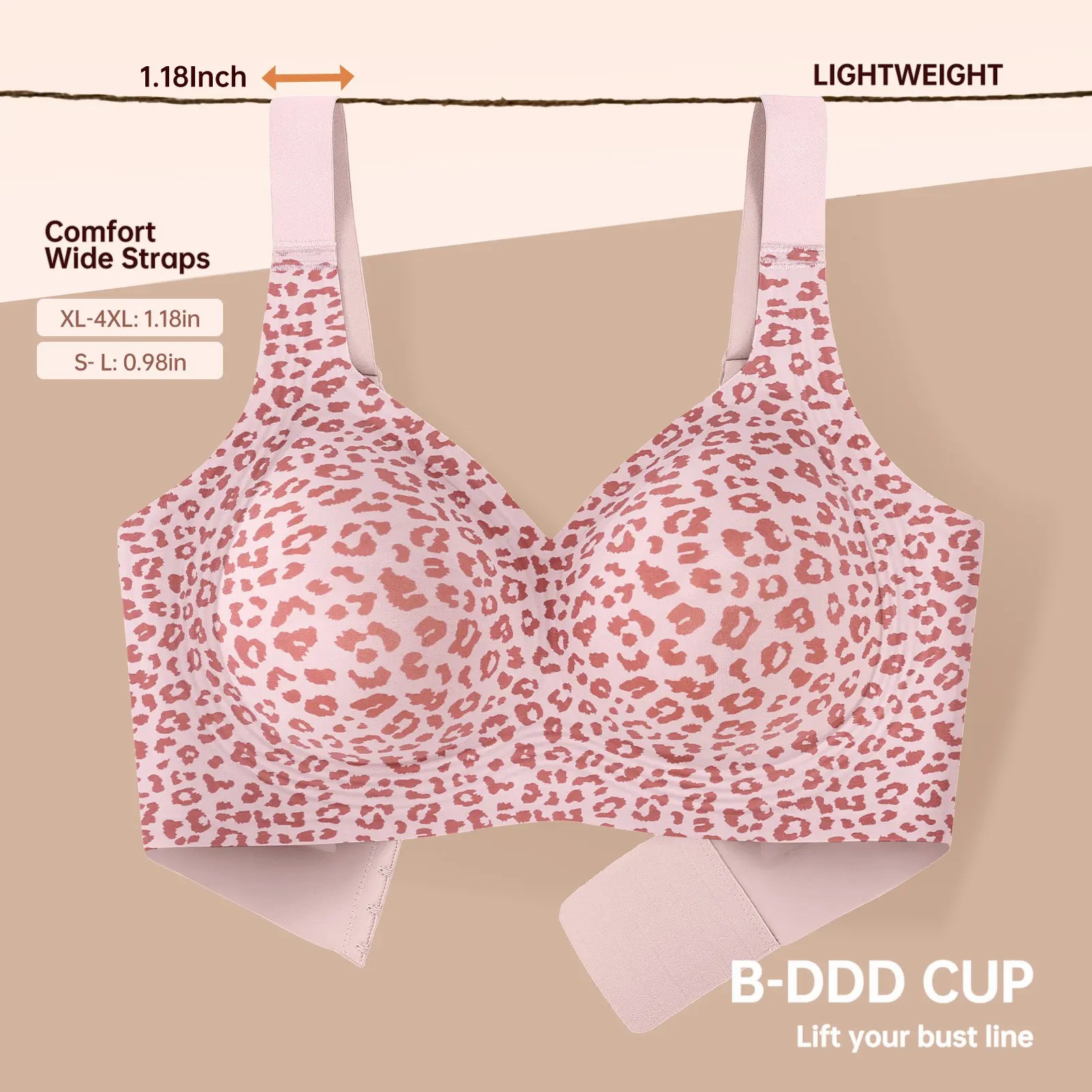 ⏳LAST DAY SALE 50% OFF💕Womens Comfortable Wireless Bralettes Seamless Deep V Everyday Bra1