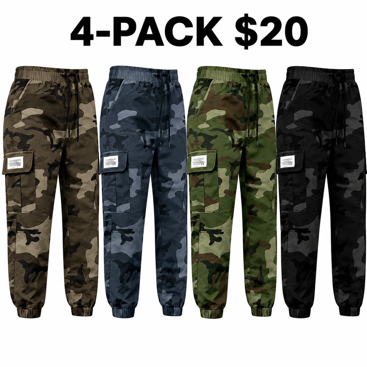 Unisex Loose-Fit Tactical Camo Jogger Pants
