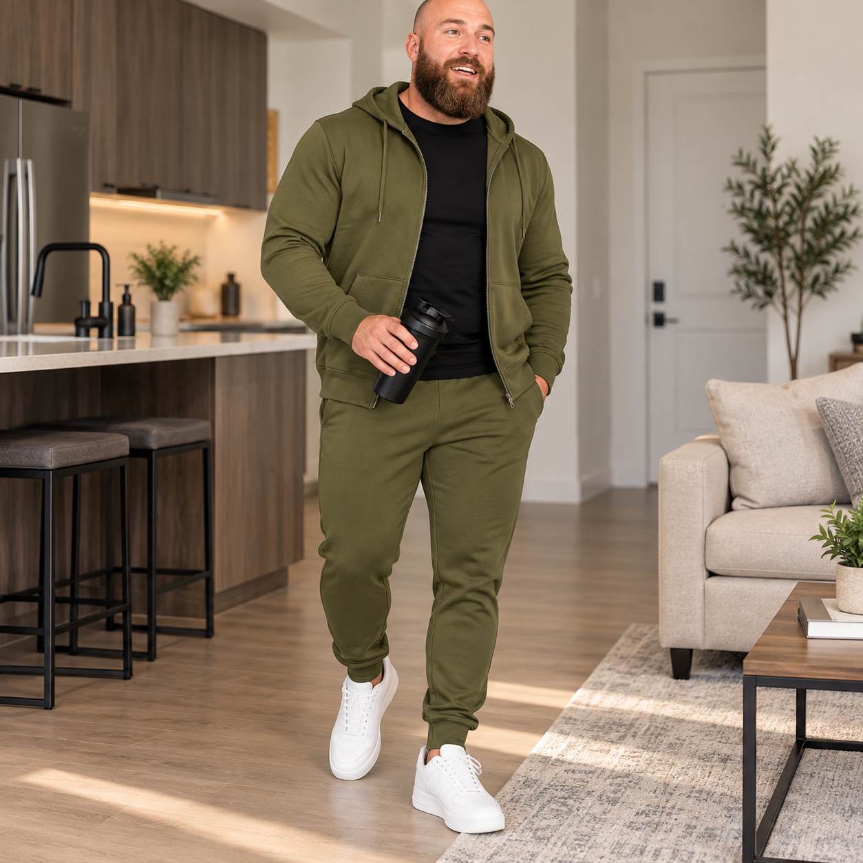 Men’s Tracksuit Set / Full-Zip Hoodie + Jogger Pants