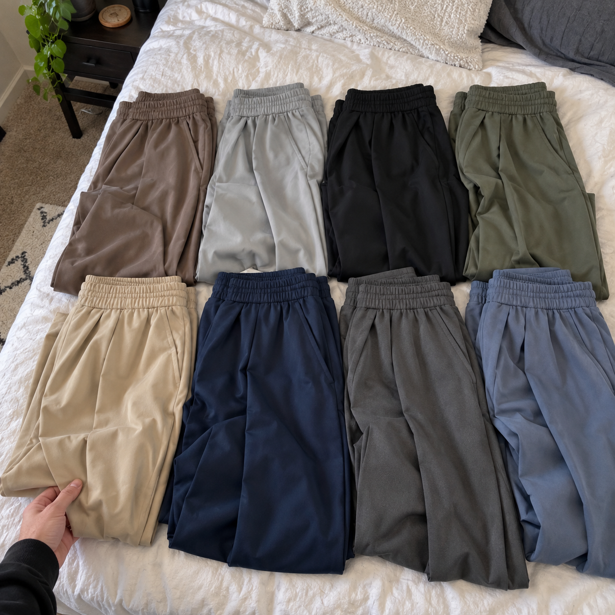 8-pack rug flat-lay review