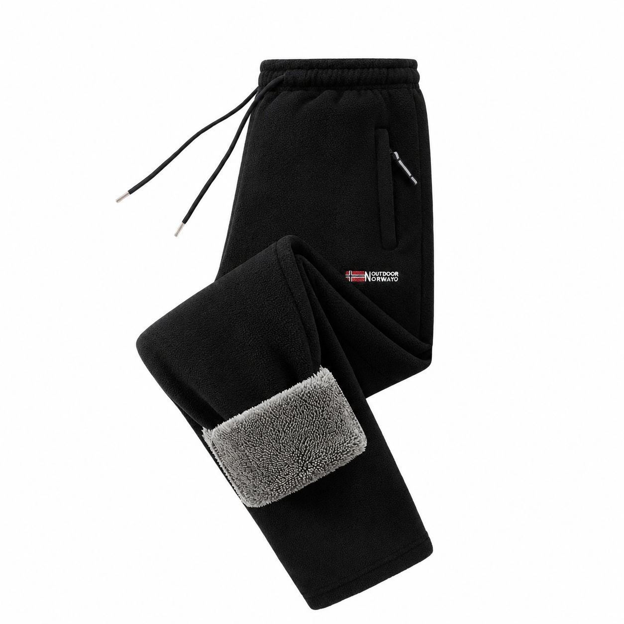 Men's Fleece-Lined Casual Jogger Pants – Winter Warm Drawstring Sweatpants with Pockets