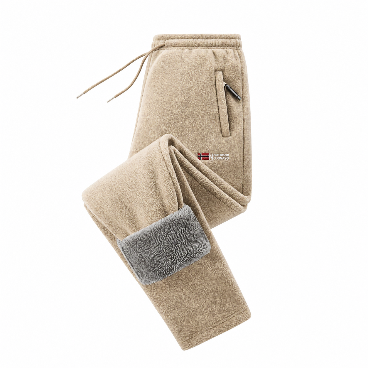 Men's Fleece-Lined Casual Jogger Pants – Winter Warm Drawstring Sweatpants with Pockets