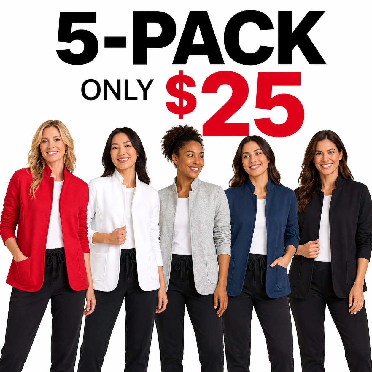 Women's Stand-Collar Sweat-Style Blazer